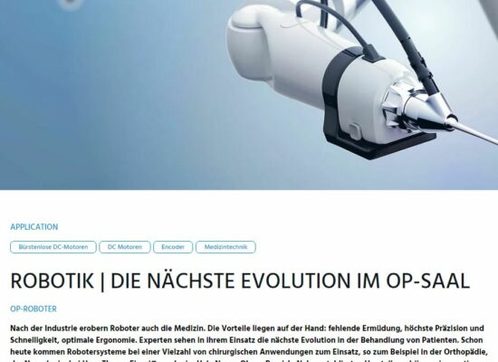 Screenshot Artikel OP Robotik